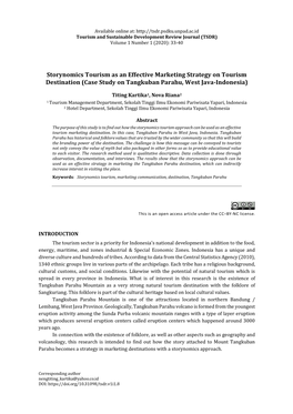 Case Study on Tangkuban Parahu, West Java-Indonesia)