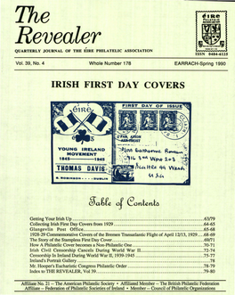 The Revealer , QUARTERLY JOURNAL of the EIRE PHILATELIC ASSOCIATION ISSN 0484-6125