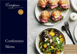 Conference Menu