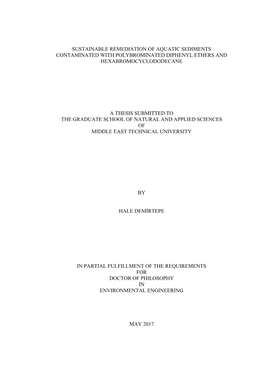 Sustainable Remediation of Aquatic Sediments Contaminated with Polybrominated Diphenyl Ethers and Hexabromocyclododecane