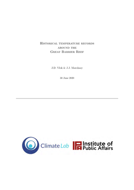 Historical Temperature Records Around the Great Barrier Reef