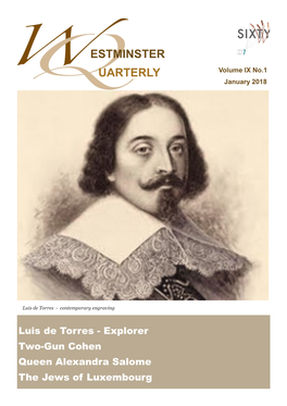 ESTMINSTER UARTERLY Volume IX No.1 January 2018