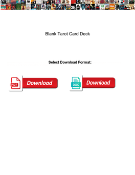 Blank Tarot Card Deck