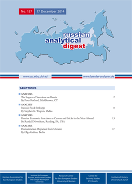 Russian Analytical Digest No 157: Sanctions