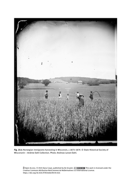 Fig. 23.1: Norwegian Immigrants Harvesting in Wisconsin, C.1873–1879