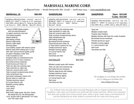 Catboat Price Sheet 2018