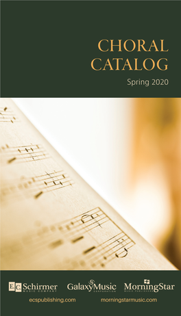 CHORAL CATALOG Spring 2020