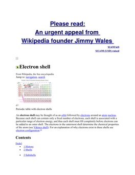 Please Read: an Urgent Appeal from Wikipedia Founder Jimmy Wales $2.6M Left $13.4M (USD) Raised