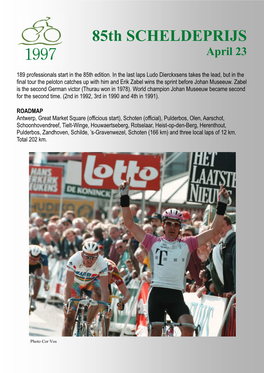 85Th SCHELDEPRIJS April 23