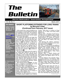 The Bulletin SHORT PLATFORMS EXTENDED for LONG TRAINS