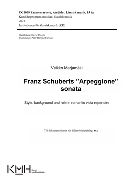 ”Arpeggione” Sonata