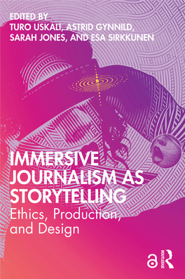 Immersive Journalism As Storytelling