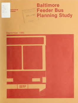 Baltimore Feeder Bus Planning Study