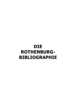 Die Rothenburg-Bibliographie