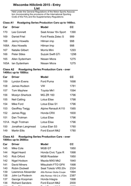 Wiscombe Hillclimb 2015