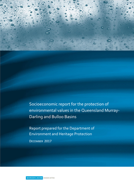 Socioeconomic Report for the Protection of Environmental Values in the Queensland Murray-Darling and Bulloo Basins