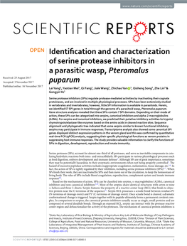 Identification and Characterization of Serine Protease Inhibitors in A