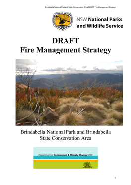 Brindabella National Park and State Conservation Area DRAFT Fire Management Strategy