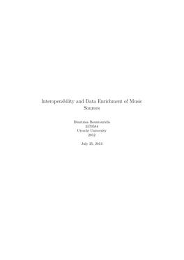 Interoperability and Data Enrichment of Music Sources