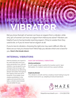 How to Choose a Vibrator E-Book