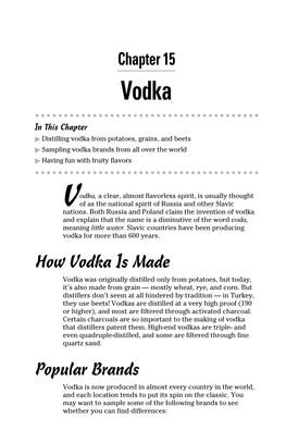 Chapter 15 How Vodka Is Made Popular Brands