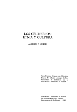 Los Celtiberos: Etnia Y Cultura