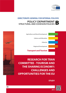 Research for Tran Committee - Tourism and the Sharing Economy: Challenges and Opportunities for the Eu