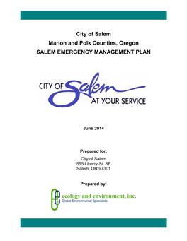 Salem Emergency Management Plan