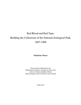 Building the Collections of the National Zoological Park, 1887-1908