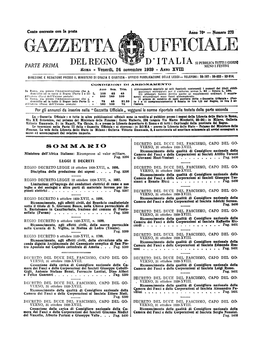 Gazzetta Ufficiale Del Regno D'italia N. 273 Del 24 Novembre 1939 Parte