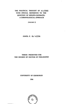 Imamate): a Chronological Approach