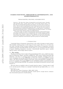 Arxiv:2009.14053V3 [Math.GR] 24 Jun 2021 1.1