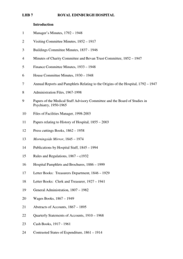 1948 2 Visiting Committee Minutes, 1852 – 1917