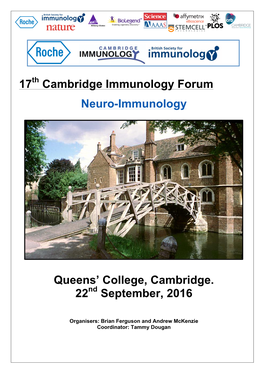 17 Cambridge Immunology Forum Neuro-Immunology Queens