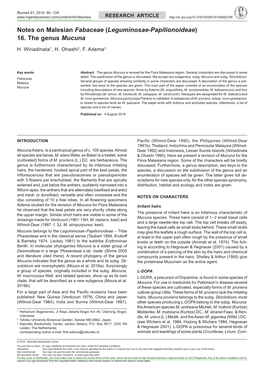 16. the Genus <I>Mucuna