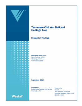 Tennessee Civil War National Heritage Area Evaluation Findings