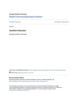 Southern Educator Education Publications