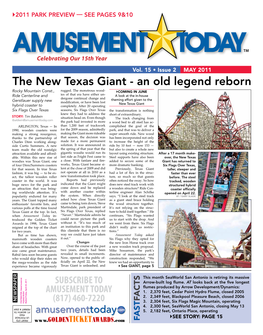 MAY 2011 the New Texas Giant - an Old Legend Reborn Rocky Mountain Const., Rugged