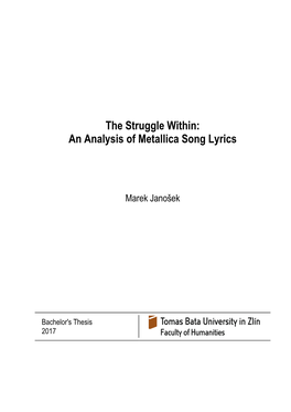 An Analysis of Metallica Song Lyrics