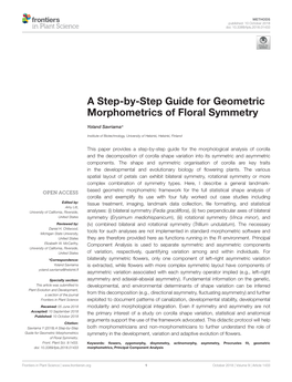 A Step-By-Step Guide for Geometric Morphometrics of Floral Symmetry