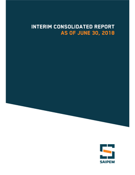 INTERIM CONSOLIDATED REPORT As of June 30, 2018