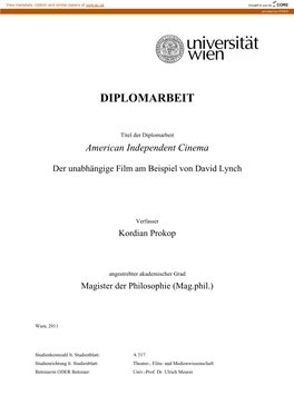 Diplomarbeit