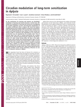 Circadian Modulation of Long-Term Sensitization in Aplysia