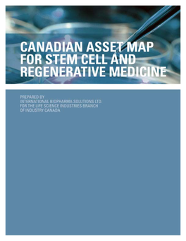 Canadian Asset Map for Stem Cell