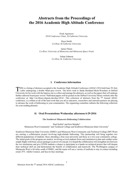 Abstracts from the 2016 AHAC Conference
