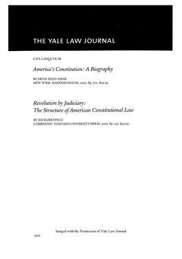 Akhil Reed Amar's America's Constitution and Jed Rubenfeld's