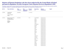 Payment Services) Regulations 2018