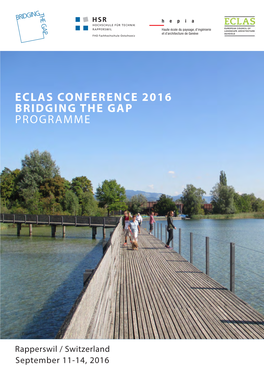 Eclas Conference 2016 Bridging the Gap Programme