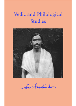 Vedic and Philological Studies