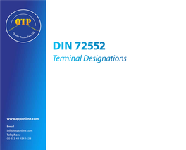 DIN 72552 Terminal Designations
